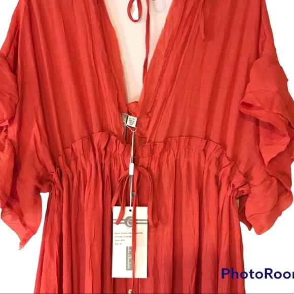 NWT Charlie Charlie Charlotte Red Maxi Dress - Picture 5 of 11